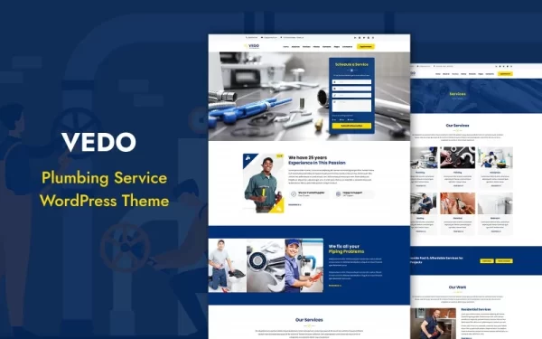 Vedo Plumbing WordPress Theme 1.0 GPL Theme