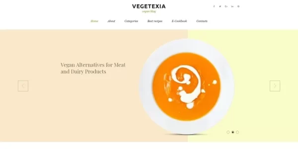 Vegetarian Restaurant Blog WordPress Theme 1.0.0 GPL Theme