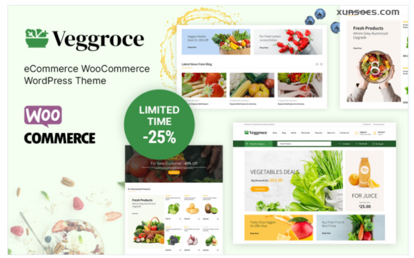 Veggroce – Vegetable and Grocery WooCommerce Theme 1.0 GPL Theme