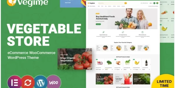 Vegime Vegetable and Grocery WooCommerce Theme 1.0 GPL Theme