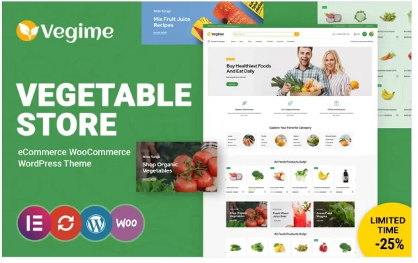 Vegime Vegetable and Grocery WooCommerce Theme 1.0 GPL Theme