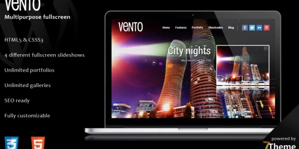 Vento – Fullscreen WordPress Theme 1.01 GPL Theme