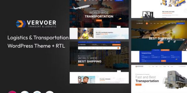 Vervoer – Logistics WordPress Theme 1.0.1 GPL Theme