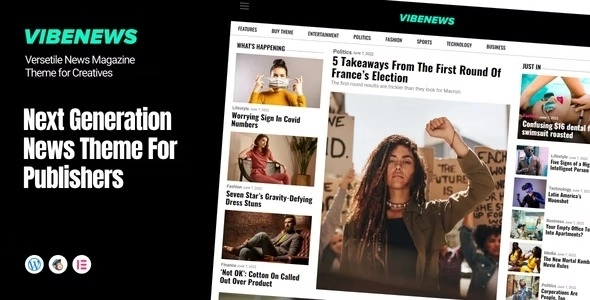 Vibenews Digital News Magazine AMP Theme 1.0 GPL Theme