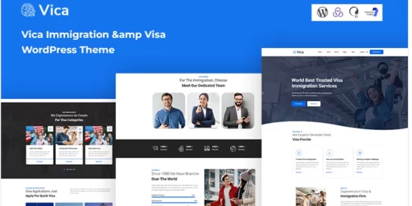 Vica – Immigration Visa WordPress Theme 1.0.1 GPL Theme