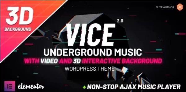 Vice: Underground Music Elementor WordPress Theme 2.3.1 GPL Theme