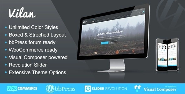 Vilan Corporate, Shop Forum WordPress Theme 2.9 GPL Theme