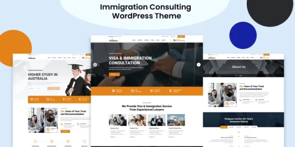 Visapass – Immigration Consulting WordPress Theme 1.0.2 GPL Theme