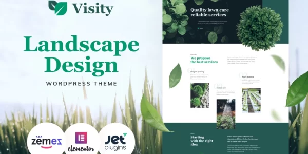 Visity Landscape Design with WordPress Elementor Theme WordPress Theme 1.0.0 GPL Theme