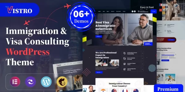 Vistro – Immigration Visa Consulting WordPress Theme 1.0.1 GPL Theme