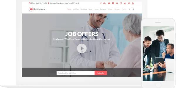 VisualModo Employment WordPress Theme 2.0.2 GPL Theme