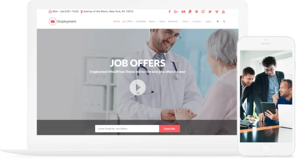 VisualModo Employment WordPress Theme 2.0.2 GPL Theme