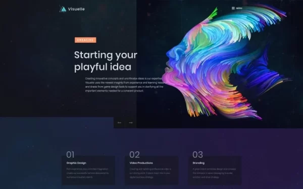 Visuelle Creative Mondrianism WordPress Elementor Theme WordPress Theme 1.0.0 GPL Theme