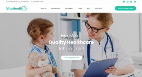 VitaHealth Pediatric Clinic Responsive Medical WordPress Theme 1.0.0 GPL Theme