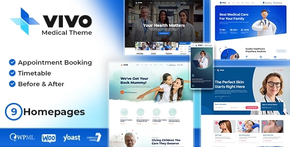 Vivo Health and Medical WordPress Theme 1.0.7 GPL Theme