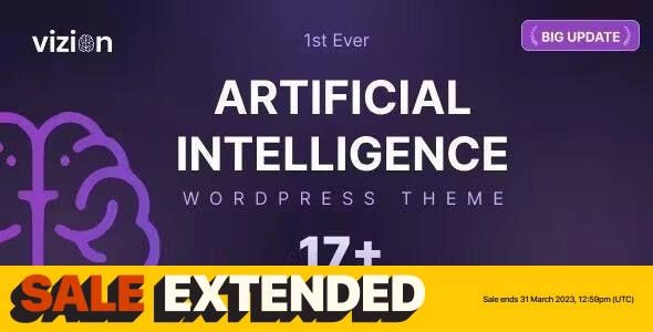 Vizion 4.0 Artificial Intelligence AI WordPress Theme 4.1.4 GPL Theme