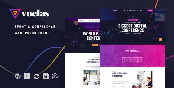 Voelas Event Conference WordPress Theme 1.1.8 GPL Theme
