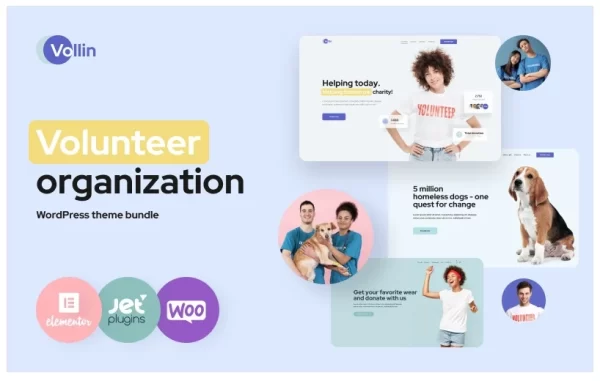 Vollin Volunteer Organization WordPress Theme 1.0 GPL Theme