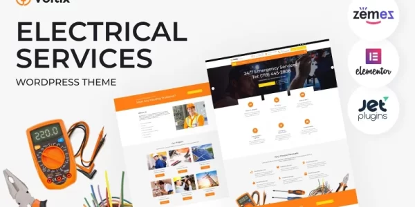Voltix Electrical Services WordPress Theme 2.0.1 GPL Theme