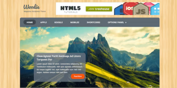 WOODIE  TRI-COLUMN, MULTIPURPOSE WORDPRESS THEME 1.1.2 GPL Theme