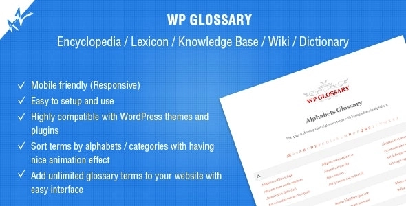 WP Glossary Encyclopedia / Lexicon / Knowledge Base / Wiki / Dictionary 2.6 GPL Plugins