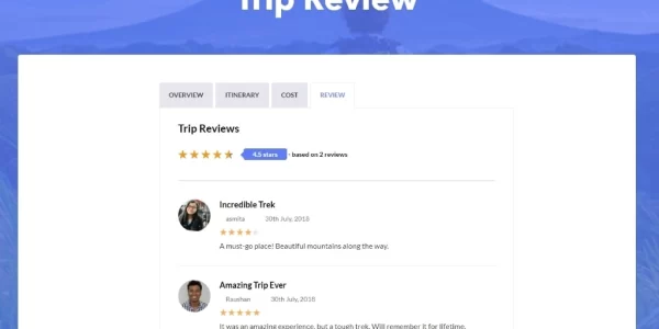 WP Travel Engine Trip Reviews 2.1.2 GPL Plugins