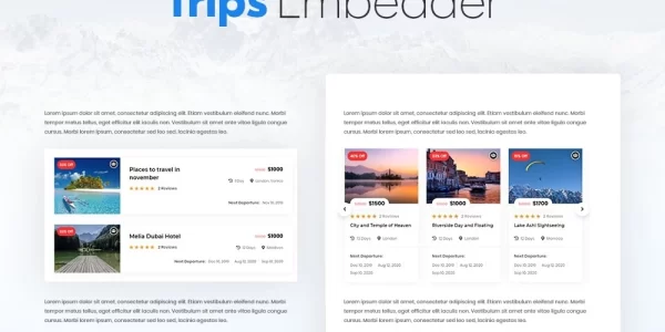 WP Travel Engine Trips Embedder 2.1.0 GPL Plugins