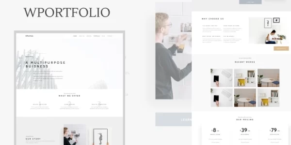 WPortfolio Minimalist Multipurpose WordPress Theme 1.0.0 GPL Theme