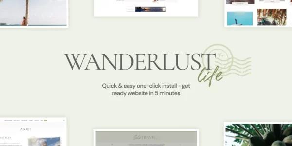 Wanderlust Life Nomad and Travel Blog WordPress Theme 1.0.0 GPL Theme