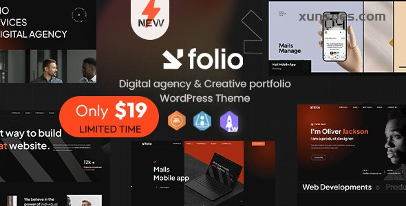 Webfolio Creative Portfolio Digital Agency WordPress Elementor Theme 1.0.0 GPL Theme