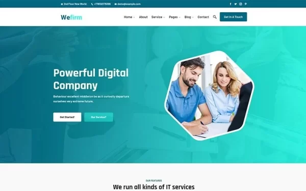 Wefirm Powerful Digital Company WordPress Theme 1.0.0 GPL Theme