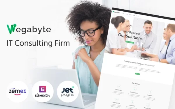 WegaByte Elementor-based IT Consulting WordPress Theme 1.0.1 GPL Theme