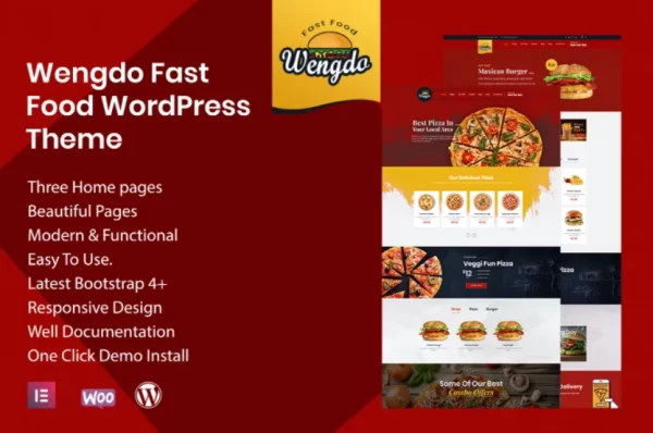 Wengdo Fastfood WordPress Theme 1.0 GPL Theme