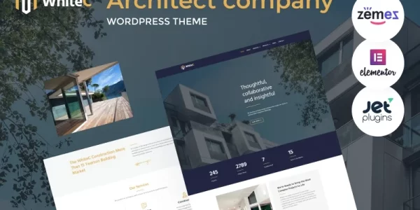WhiteC WordPress Elementor Architect Theme WordPress Theme 1.0.4 GPL Theme