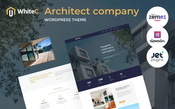 WhiteC WordPress Elementor Architect Theme WordPress Theme 1.0.4 GPL Theme