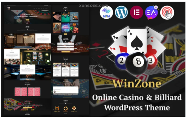 WinZone Online Casino Billiard WordPress Theme 1.0.0 GPL Theme