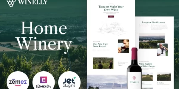 Winelly Wine Tasting Theme with WordPress Elementor Theme WordPress Theme 1.0.0 GPL Theme