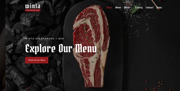 Winta Steakhouse Restaurant WordPress Theme 1.0.0 GPL Theme