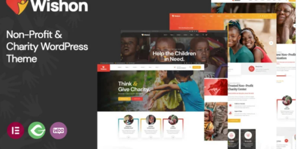 Wishon Non-Profit Charity WordPress theme 1.0 GPL Theme