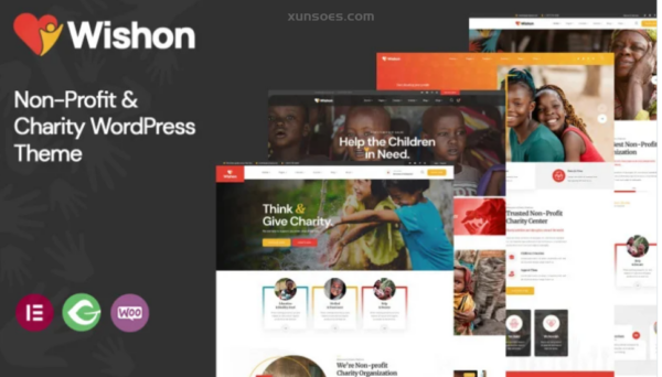 Wishon Non-Profit Charity WordPress theme 1.0 GPL Theme