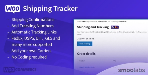 WooCommerce Shipping Tracker Let Your Customers Track Their Shipments! | Shipping 2.1 GPL Plugins