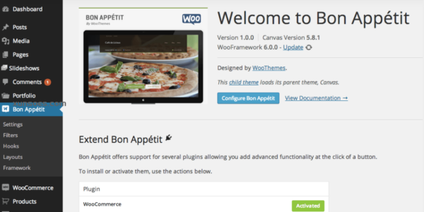 WooThemes Bon-Appetit Premium Theme 1.0.2 GPL Theme