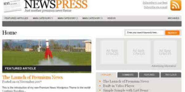 WooThemes Newspress Premium Theme 2.4.4 GPL Theme