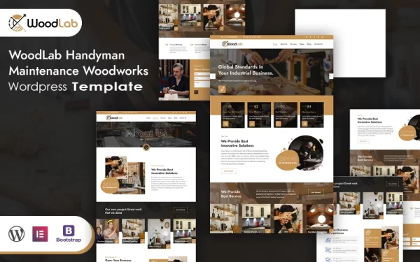 WoodLab Handyman Maintenance Woodworks WordPress Theme WordPress Theme 1.0.0 GPL Theme