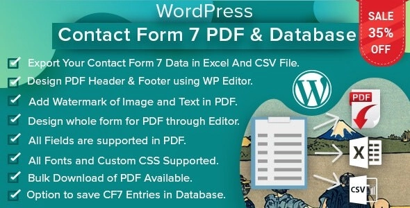WordPress Contact Form 7 PDF, Google Sheet Database 2.5.2 GPL Plugins