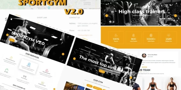 Wordpress Sport Landing Template Bootstrap Sportgym V2.0 Cool Solution For Fitness And Not Only WordPress Theme 2.0 GPL Theme