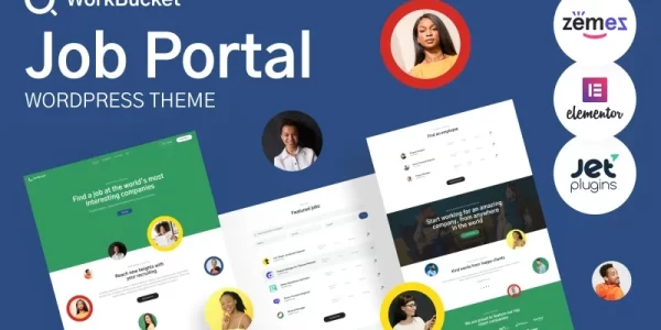 WorkBucket Job Portal, Recruitment Directory WordPress Theme 1.0.1 GPL Theme