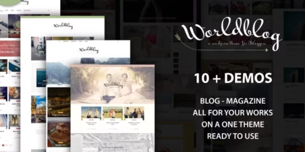 Worldblog WordPress Blog and Magazine Theme 1.0 GPL Theme