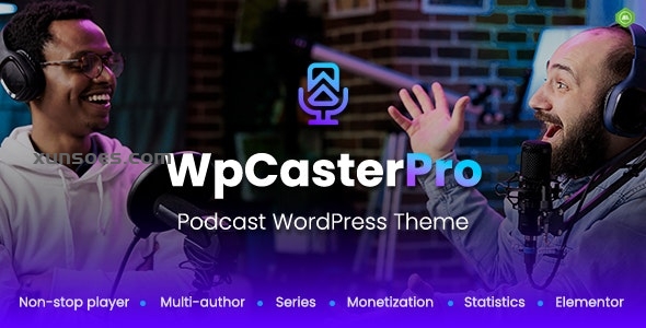 WpCasterPro Podcast WordPress Theme with Non-Stop Player Monetization System 1.5.1 GPL Theme