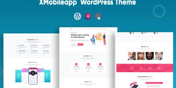 XMobileapp Mobile App One page WordPress Theme 1.0.0 GPL Theme